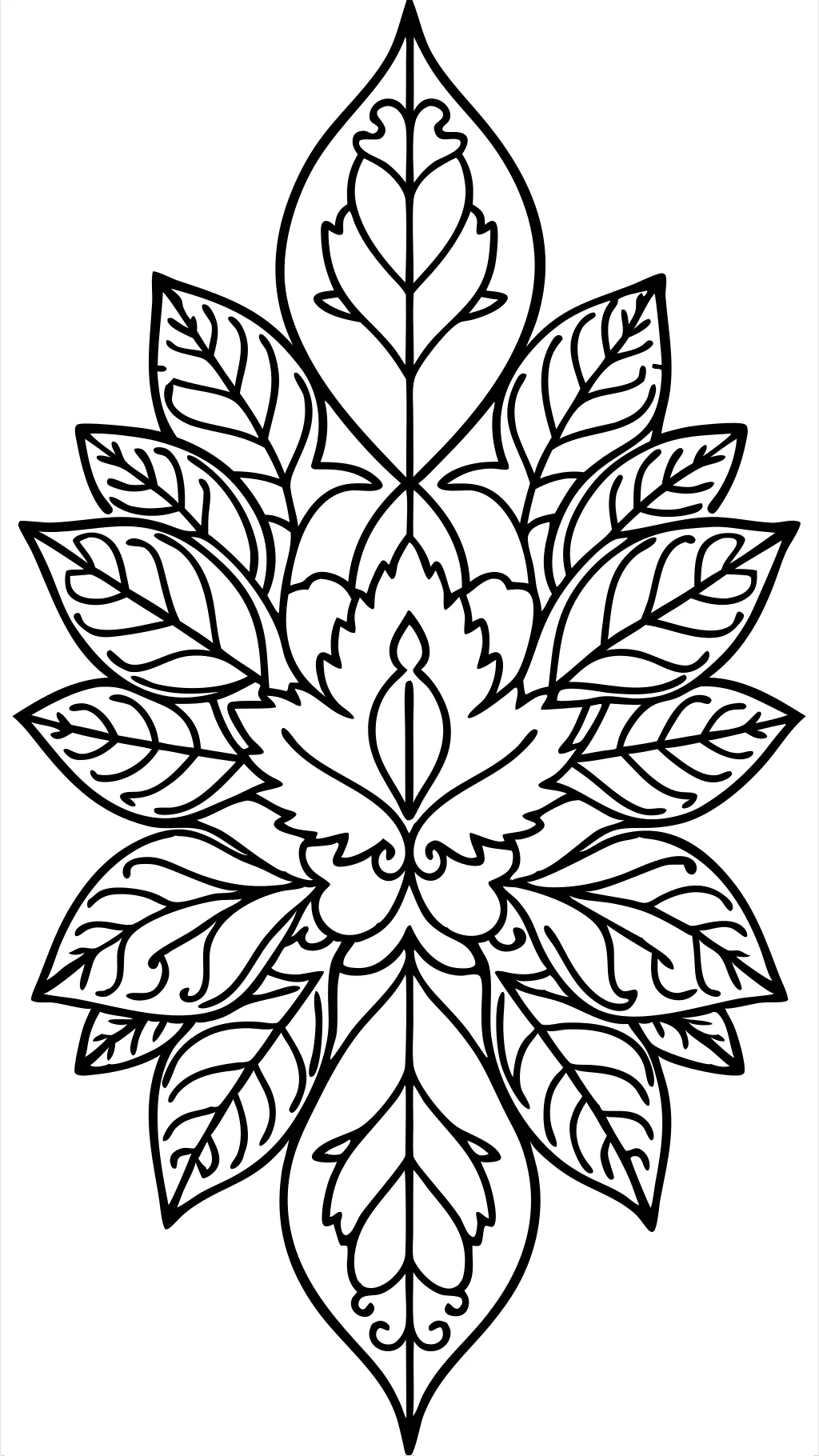 leaves coloring pages printable